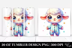 Vibrant Cute Baby Lamb Tumbler Product Image 1