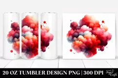 Colorful Redish Watercolor Cloud | 20 Oz Tumbler Product Image 1