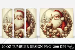 Vintage Christmas Image Featuring Santa, 20 Oz Tumbler Product Image 1