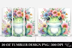 Pastel Frog with Flower Crown 20 Oz Tumbler Product Image 1