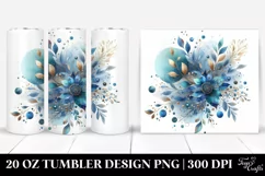 Colorful Blue Watercolor Background | 20 Oz Tumbler Product Image 1