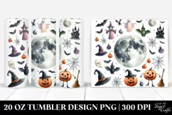Funny Halloween Full Moon Clipart 20 Oz Tumbler Product Image 1