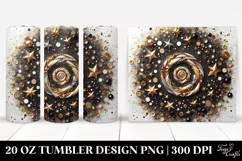Colorful Black Glittery Background with Golden Foil | 20 Oz Product Image 1