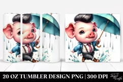 Cute Baby Pig Jumping PNG Product Image 1