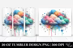 Colorful Watercolor Cloud | 20 Oz Tumbler Product Image 1
