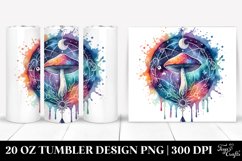 Magical Celestial Mushroom Sublimation Clipart Product Image 1