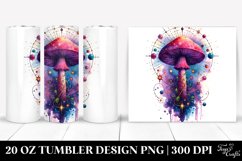 Vibrant Celestial Mushroom Clipart 20 Oz Tumbler Product Image 1