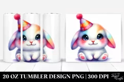 Vibrant Cute Baby Bunny Tumbler Product Image 1