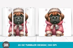 Baby Bullmastiff Winter Dressed Tumbler | 20 oz Tumbler Product Image 1