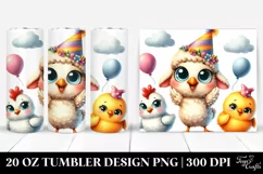 funny hen lamb party hat | 20 oz Tumbler Product Image 1