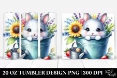 Vibrant Cute Baby Rabbit Tumbler Product Image 1