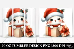 Cute Winter Rabbit with Gifts PNG Product Image 1