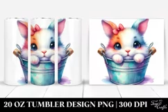Vibrant Cute Baby Rabbit Tumbler Product Image 1
