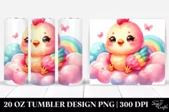 cute baby chicken smiling cloud | 20 oz Tumbler Product Image 1