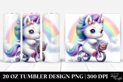 Pastel Unicorn Cycling Tumbler Product Image 1
