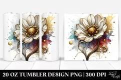Abstract Wooden Anemone | 20 Oz Tumbler Product Image 1