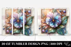 Wooden Pansy 20 Oz Tumbler Product Image 1