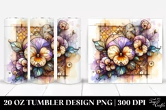Wooden Pansy 20 Oz Tumbler Product Image 1