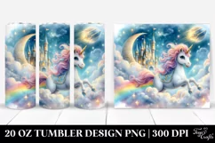 cute baby unicorn riding comet | 20 oz Tumbler Product Image 1