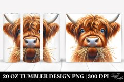 cute highland cow portrait | 20 oz Tumbler Product Image 1