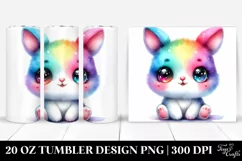 Vibrant Cute Baby Rabbit Tumbler Product Image 1