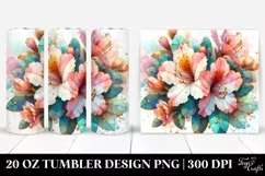 Wooden Stained Metallic Rhododendron Tumbler Product Image 1