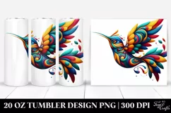 Colorful Vibrant Bird White 20 oz Tumbler Product Image 1