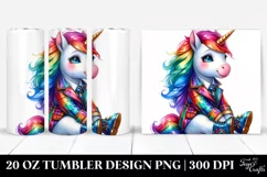 Cute Sitting Unicorn | 20 oz Tumbler Product Image 1