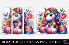 Cute Sitting Unicorn | 20 oz Tumbler Product Image 1