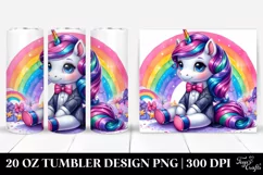 Cute Sitting Unicorn | 20 oz Tumbler Product Image 1