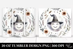Boho Smiling Witch Watercolor Tumbler | 20 oz Tumbler Product Image 1