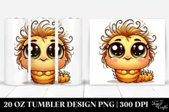 Cute Crazy Baby Caterpillar, Smiling | 20 Oz Tumbler Product Image 1