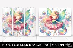 colorful cute fairy twirling in a bubble | 20 oz Tumbler Product Image 1