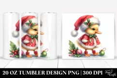 Dressed Christmas Baby Duck | 20 Oz Tumbler Product Image 1