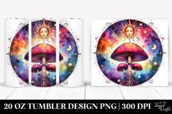 Vibrant Magical Celestial Mushroom, High-Res 20 Oz Tumbler Product Image 1