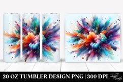colorful watercolor splash | 20 oz Tumbler Product Image 1