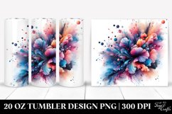 Colorful Watercolor Splash | 20 oz Tumbler Product Image 1