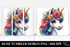 Vibrant Baby Unicorn Clipart Product Image 1