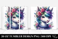 Baby Unicorn with Floral Wreath Product Image 1