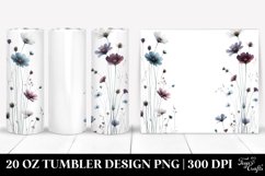 Centered Watercolor Wild Flowers | 20 oz Tumbler Product Image 1