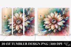 Floral Wreath Gerbera, Transparent 20 Oz Tumbler Product Image 1