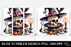 Funny Halloween Skull Clipart 20 Oz Tumbler Product Image 1