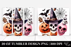 Funny Halloween Skull Clipart 20 Oz Tumbler Product Image 1