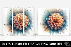 Floral Marigold, Transparent 20 Oz Tumbler Product Image 1