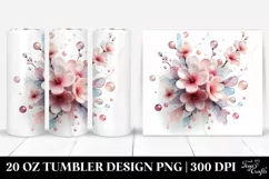 Abstract Cherry Blossom Tumbler | 20 oz Tumbler Product Image 1