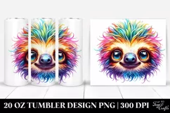 Layered Cute Baby Sloth Crazy Eyes Tumbler Product Image 1