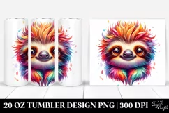 Layered Cute Baby Sloth Crazy Eyes Tumbler Product Image 1