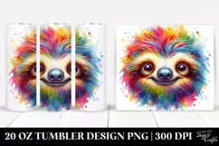 Layered Cute Baby Sloth Crazy Eyes Tumbler Product Image 1