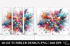 colorful watercolor particles with foil | 20 oz Tumbler Product Image 1