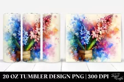 Abstract Pastel Stained Hyacinth 20 Oz Tumbler Product Image 1